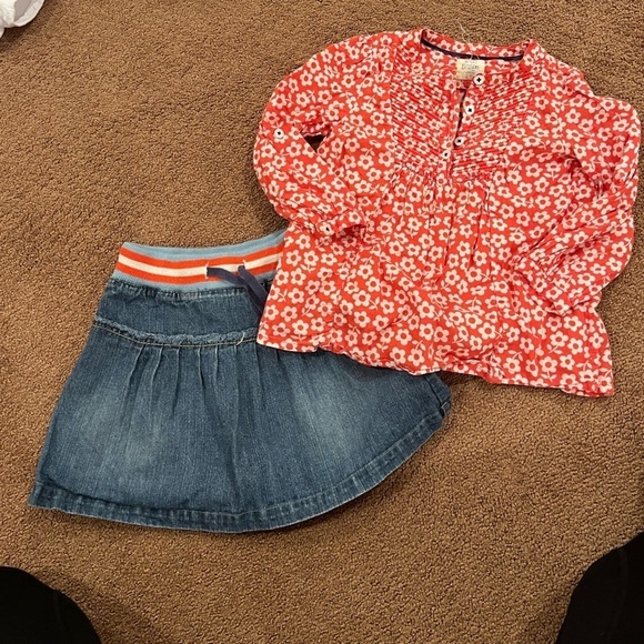 Bundle of 5 Toddler Girl Outfits Mini Boden Skirts Leggings Size 2-3 years - Picture 2 of 11